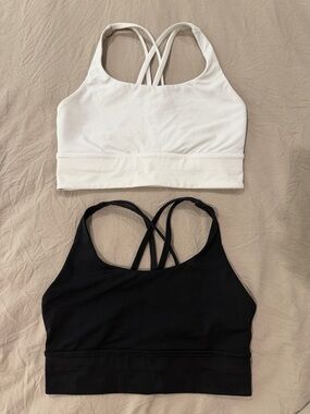 Lululemon athletica Crisscross Sports Bras - White & Black